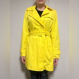 Yellow rain jacket